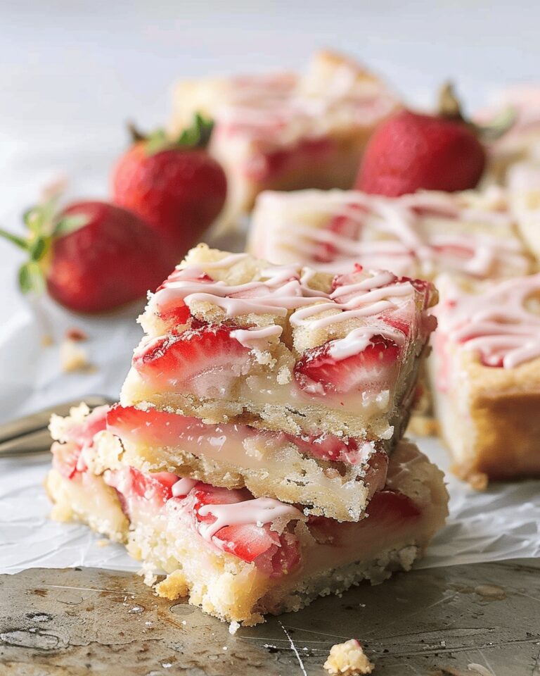 Strawberry Lemon Blondies Recipe