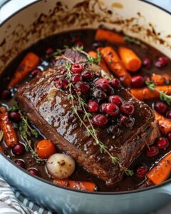 Tender Beef Roast With Cranberry Balsamic Sauce Recipe