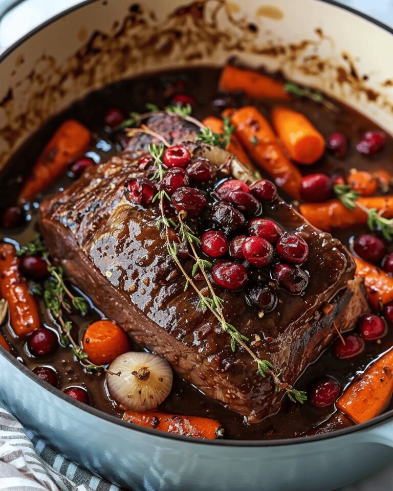 Tender Beef Roast With Cranberry Balsamic Sauce Recipe