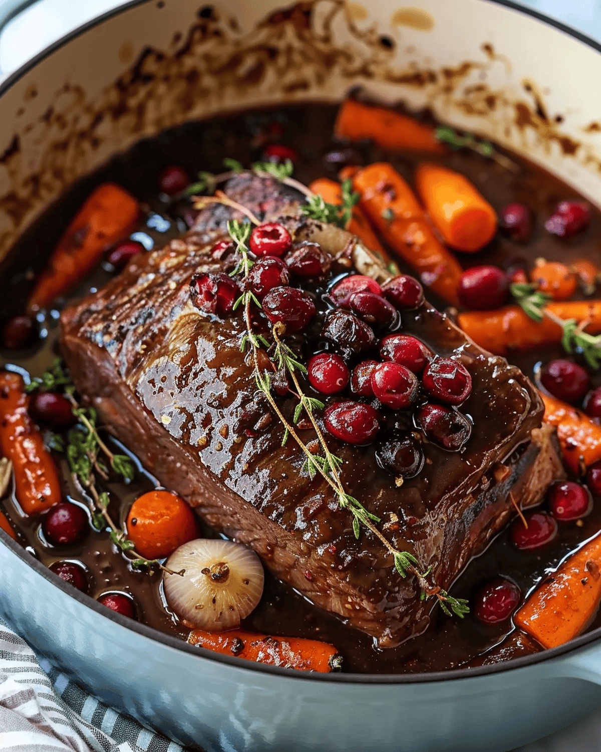 Tender Beef Roast With Cranberry Balsamic Sauce Recipe