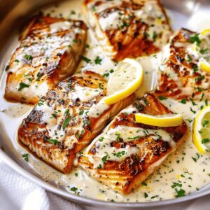 Vibrant Mahi Mahi With Lemon Garlic Cream Sauce Recipe