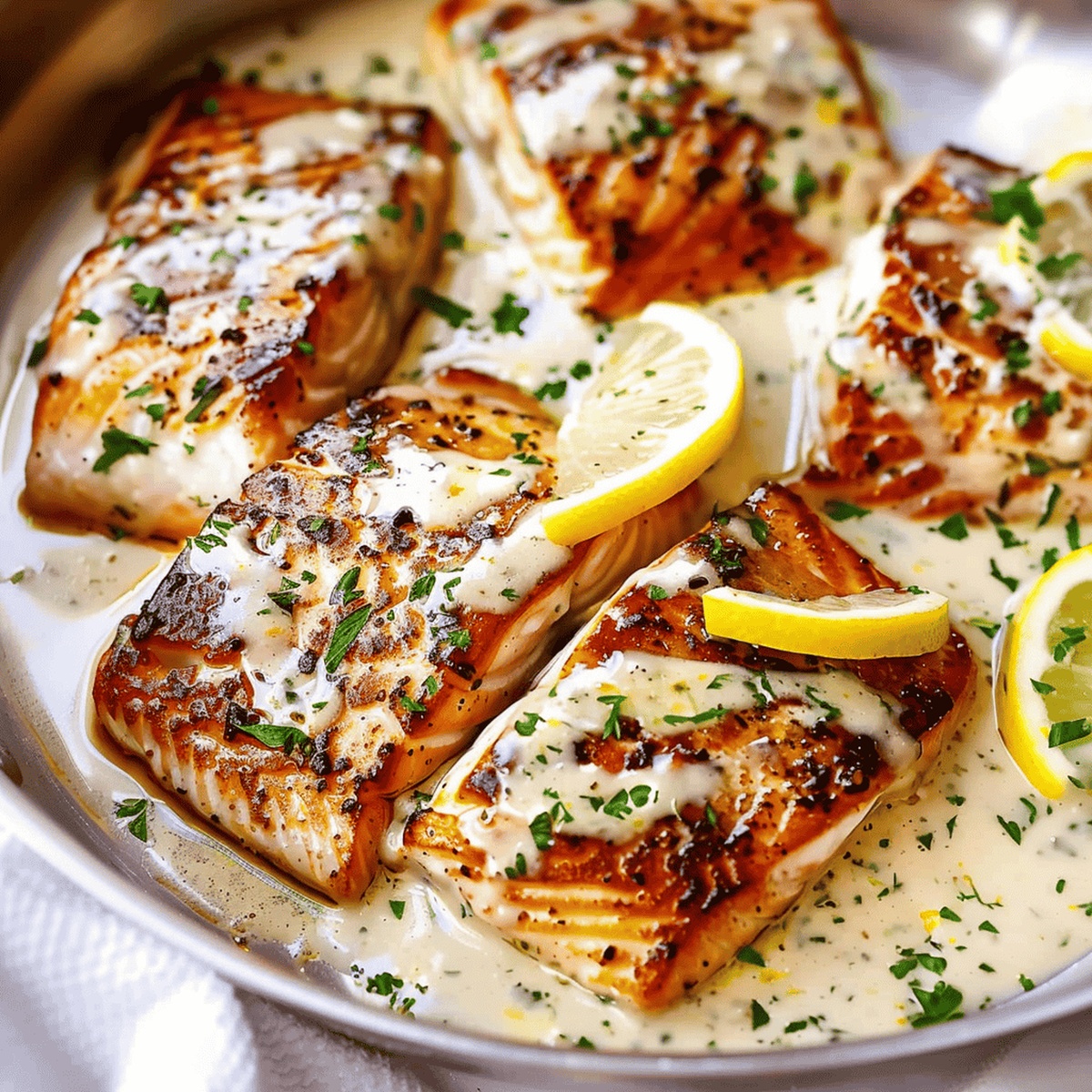 Vibrant Mahi Mahi With Lemon Garlic Cream Sauce Recipe