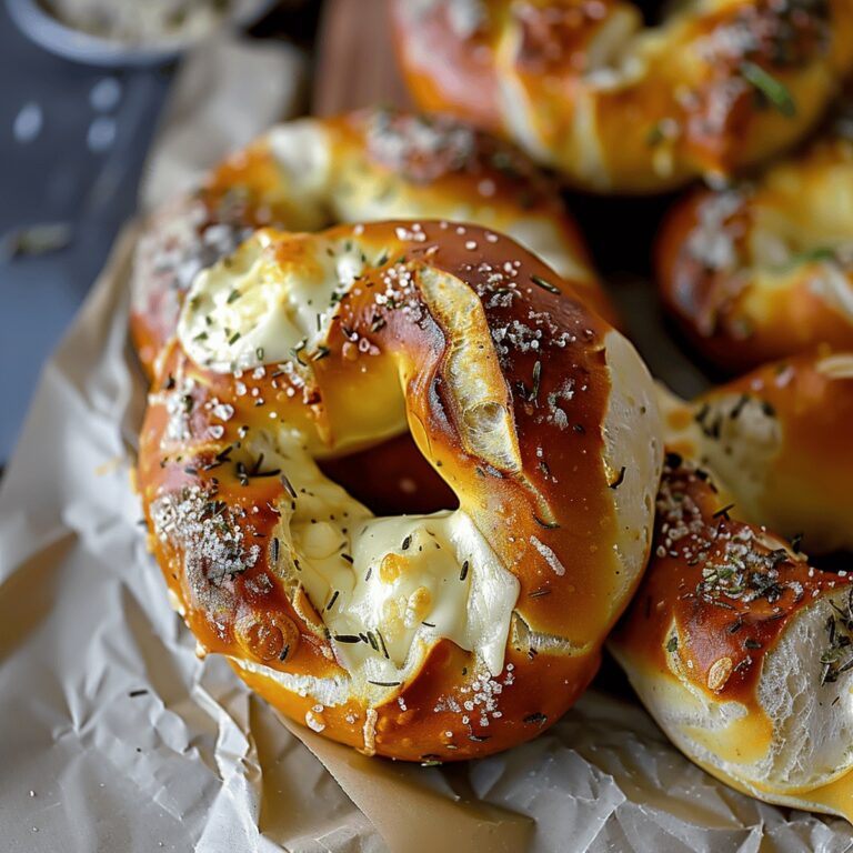 Gooey Mozzarella Stuffed Soft Pretzels Recipe