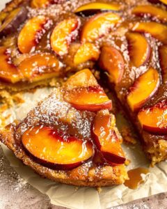 Bourbon Peach Upside Down Cake Recipe