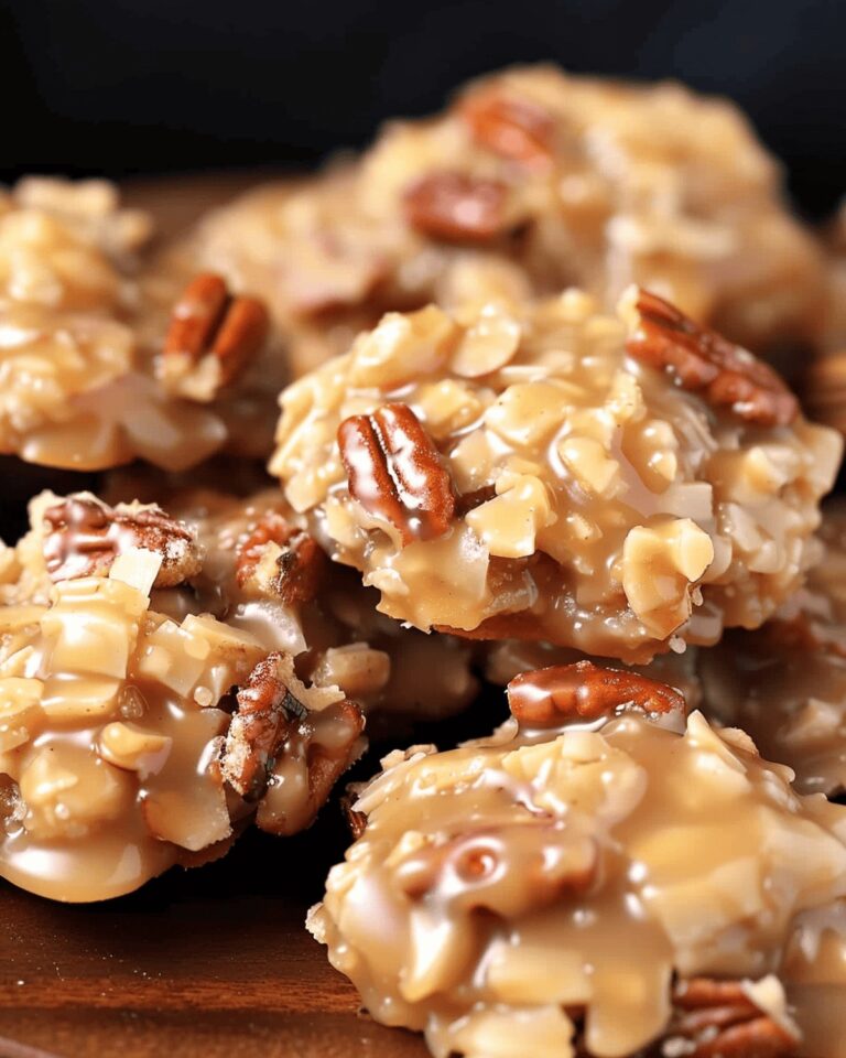 No-Bake Coconut Pecan Praline Cookies Recipe