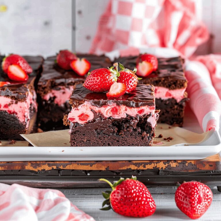 Luscious Strawberry Brownies Recipe