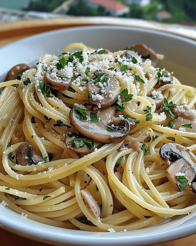 Rustic Mushroom And Garlic Spaghetti Recipe