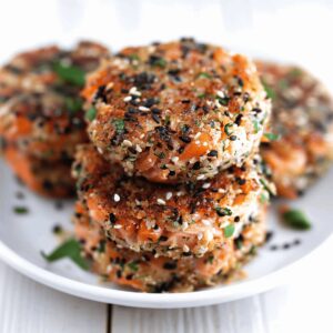 Crispy Sesame Crusted Salmon Patties Recipe