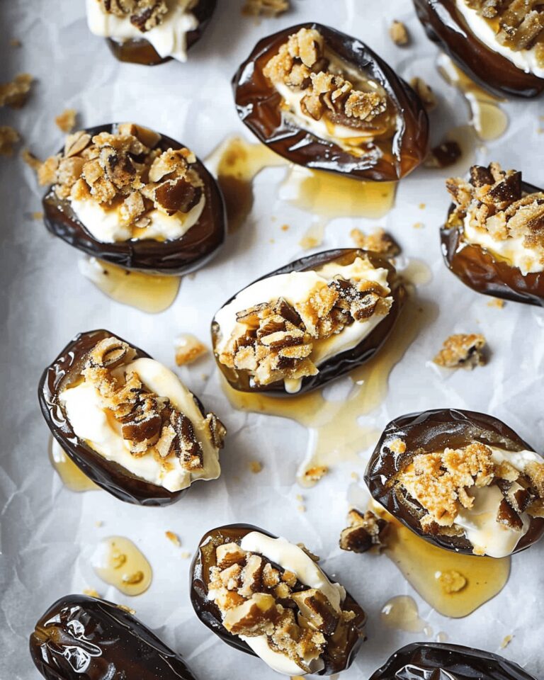 Mascarpone Stuffed Dates with Maple Drizzle Recipe