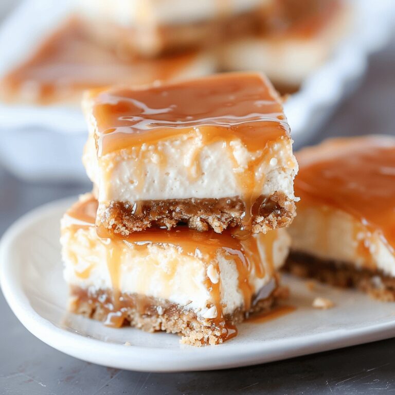 Velvety Caramel Cheesecake Bars Recipe