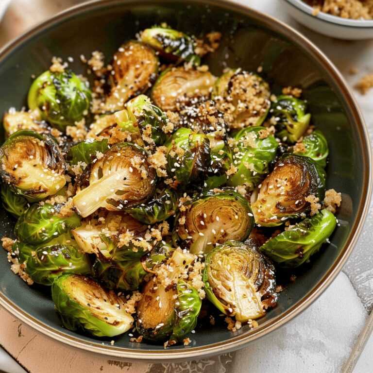 Caramelized Miso-Sesame Glazed Brussels Sprouts Recipe