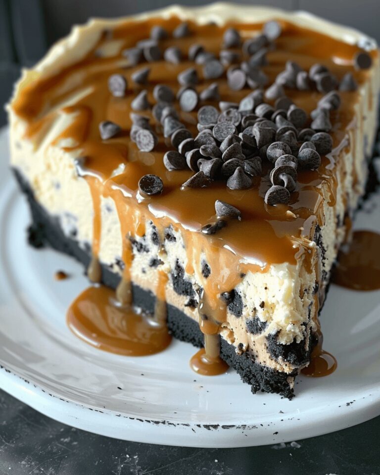 Salted Caramel Chocolate Chip Cheesecake Recipe