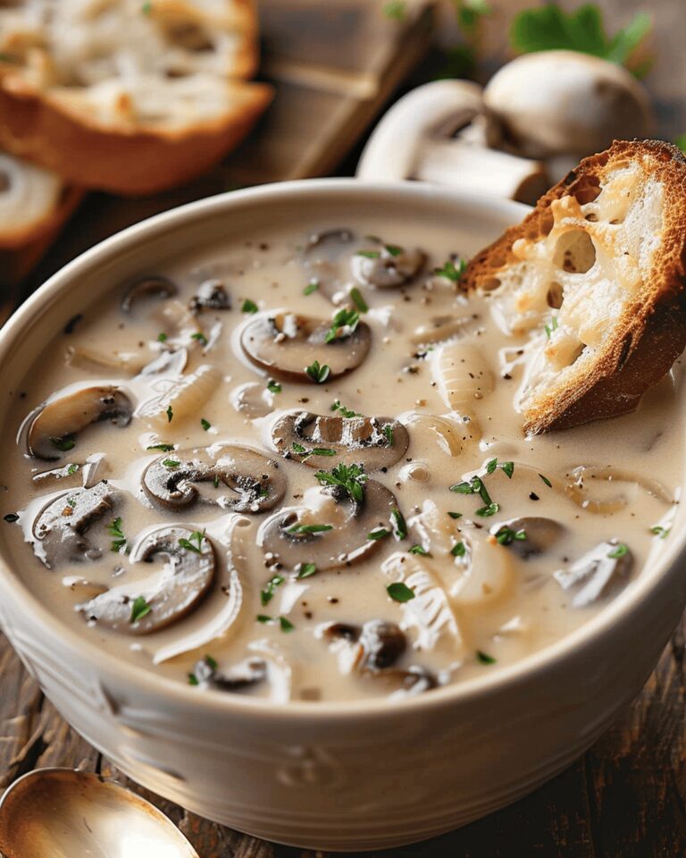 Creamy Mushroom And Onion Delight Soup Recipe