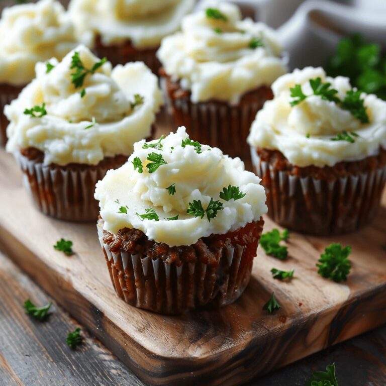 Hearty Meatloaf Cupcakes With Whipped Potato Topping Recipe
