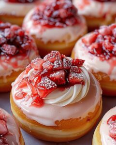 Dreamy Strawberry Cheesecake Donuts Recipe