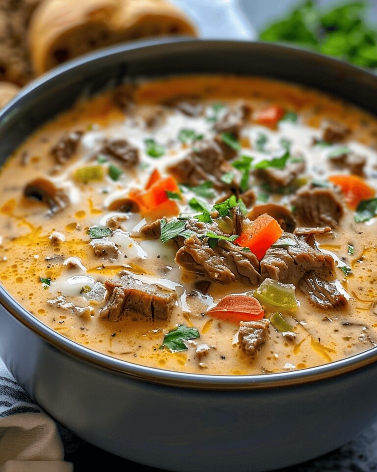 Hearty Cheesesteak Soup Recipe