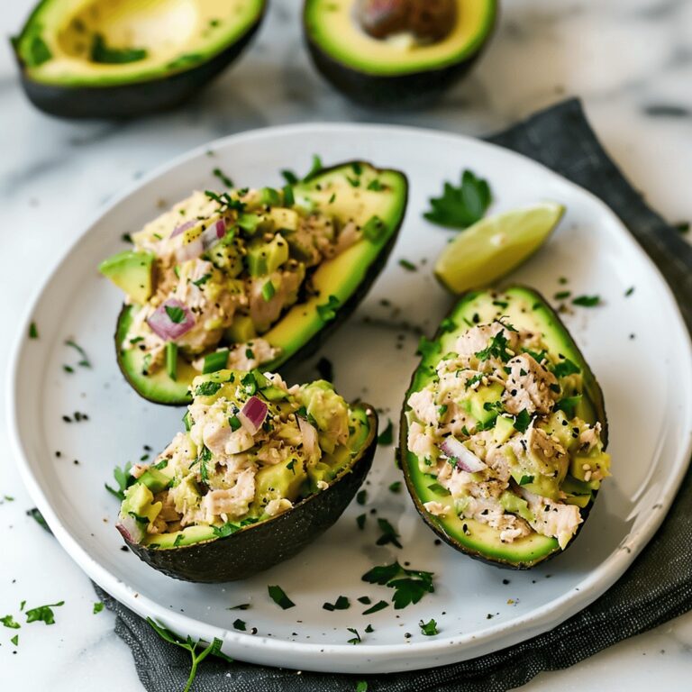 Luxurious Tuna Stuffed Avocados Recipe