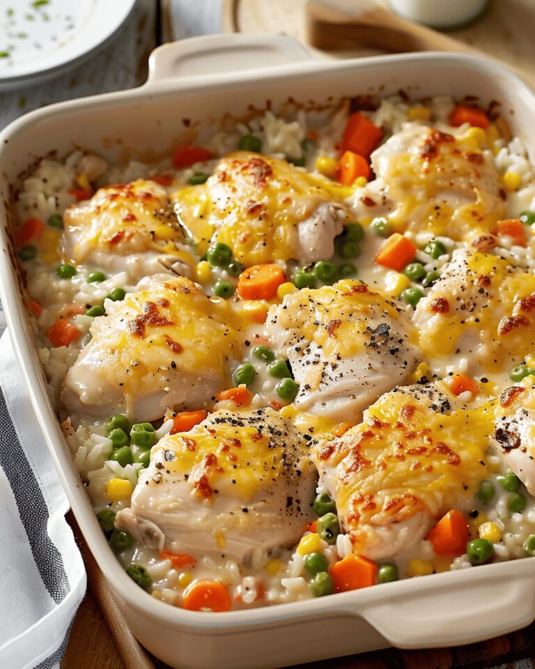Hearty Chicken And Veggie Rice Bake Recipe