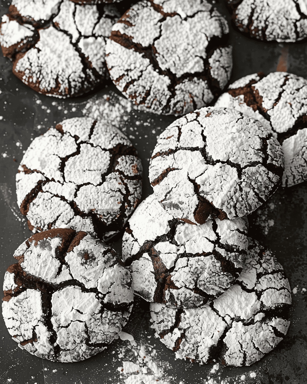 Vegan Crinkle Chocolate Cookies Recipe