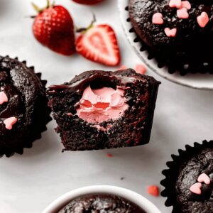 Luxurious Chocolate Covered Strawberry Cupcakes Recipe