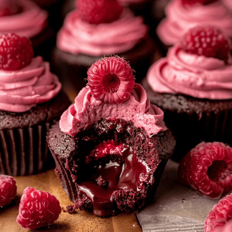 Luscious Chocolate Raspberry Cupcakes Recipe