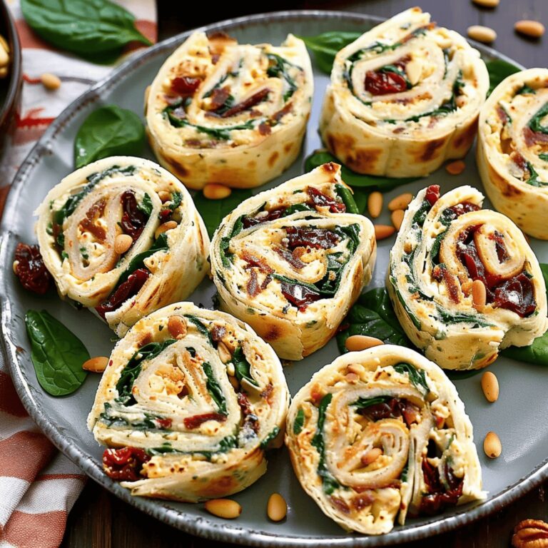 Vibrant Spinach Goat Cheese Sun Dried Tomato Pinwheels Recipe