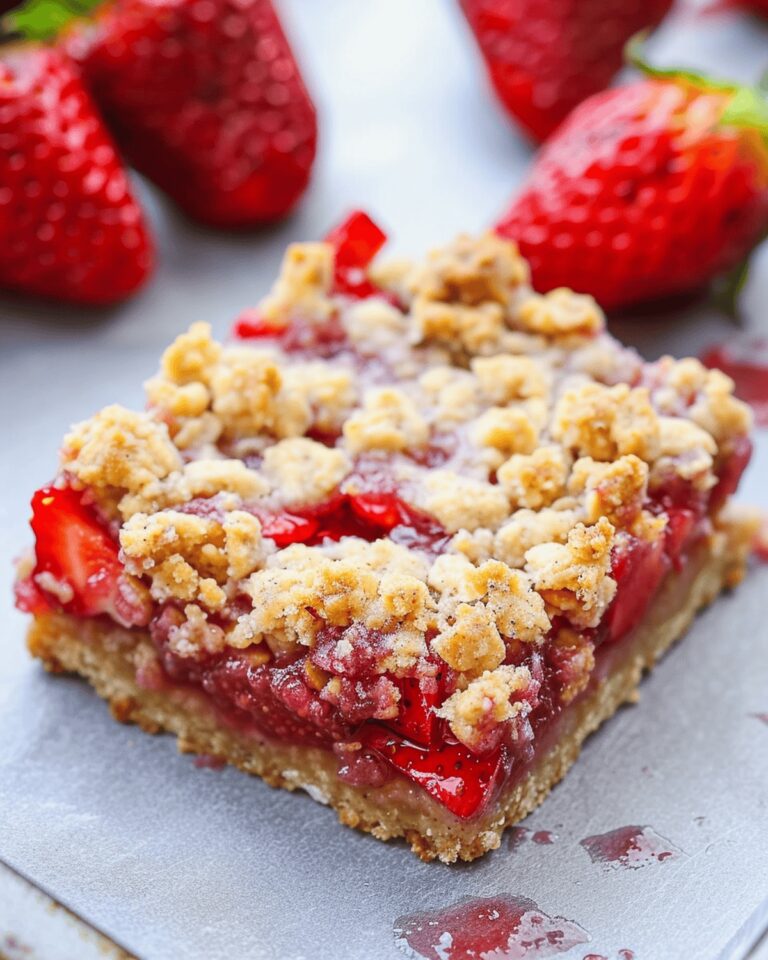 Strawberry Oatmeal Crumble Bars Recipe