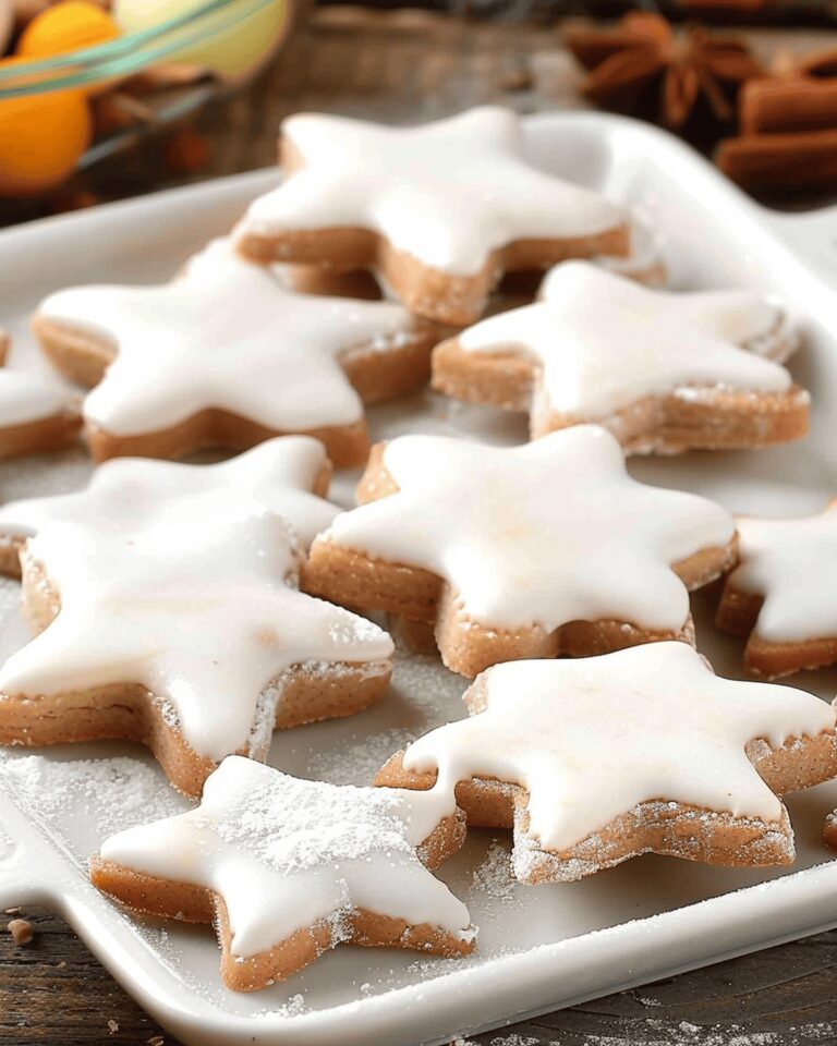 Glazed Cinnamon Nut Cookies Zimtsterne Recipe
