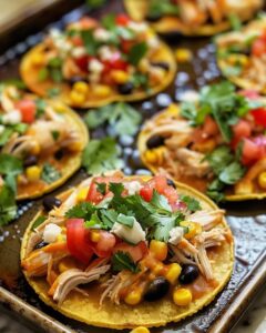Fiery Chicken Fiesta Tostadas Recipe