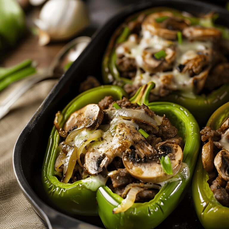 Mouthwatering Philly Cheesesteak Stuffed Peppers Recipe
