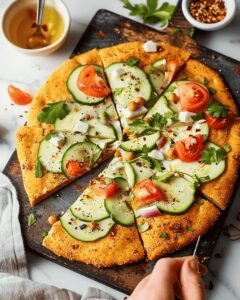 Arabic Chickpea Zaatar Flatbread Recipe