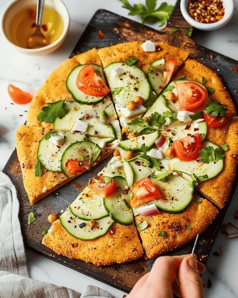 Arabic Chickpea Zaatar Flatbread Recipe