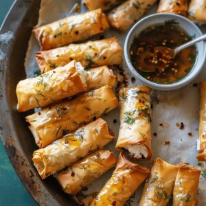 Crispy Feta Rolls Recipe