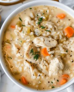 Creamy Chicken And Rice Soup Recipe