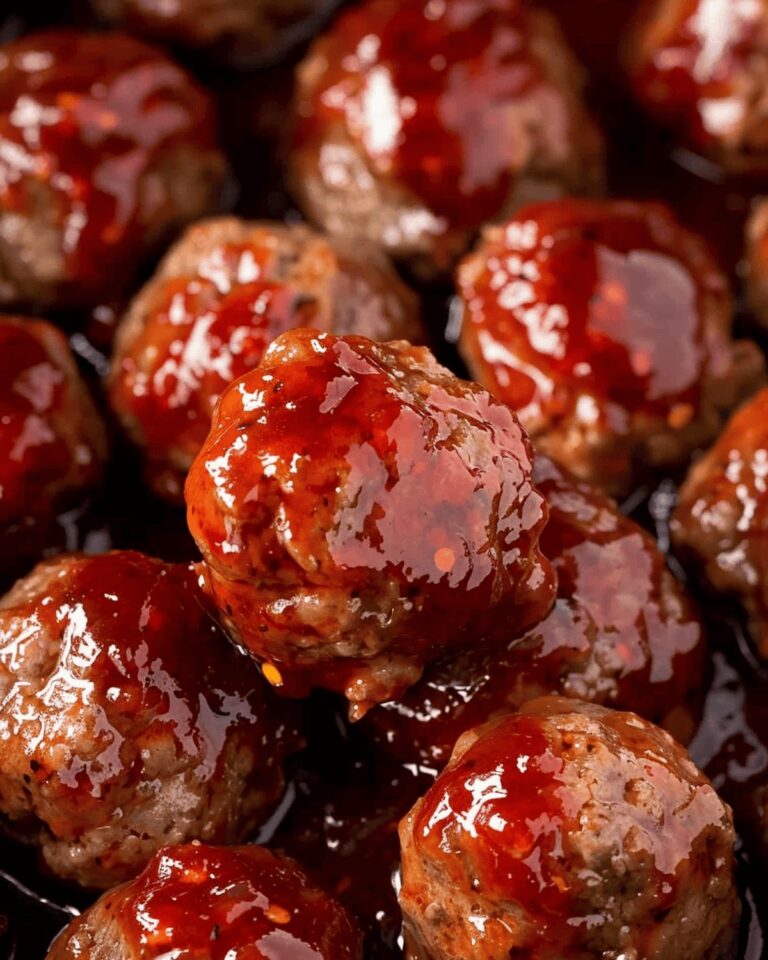 Tangy Raspberry Pepper Glaze Meatballs Recipe