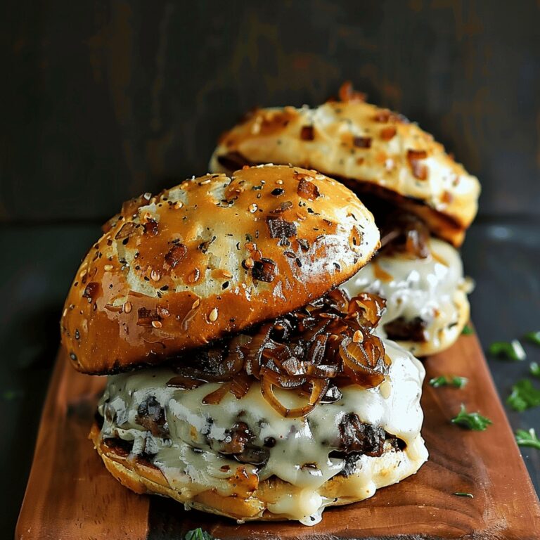 Caramelized French Onion Soup Burgers Recipe