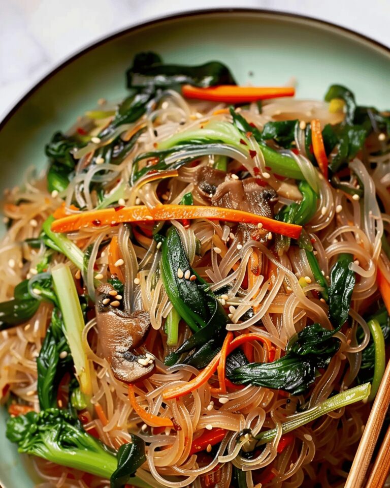 Japchae (Korean Sweet Potato Noodle Stir-Fry) Recipe