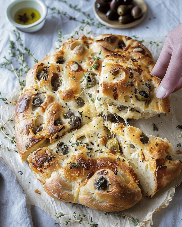 Olive and Cheese Bread with Capers and Thyme Recipe