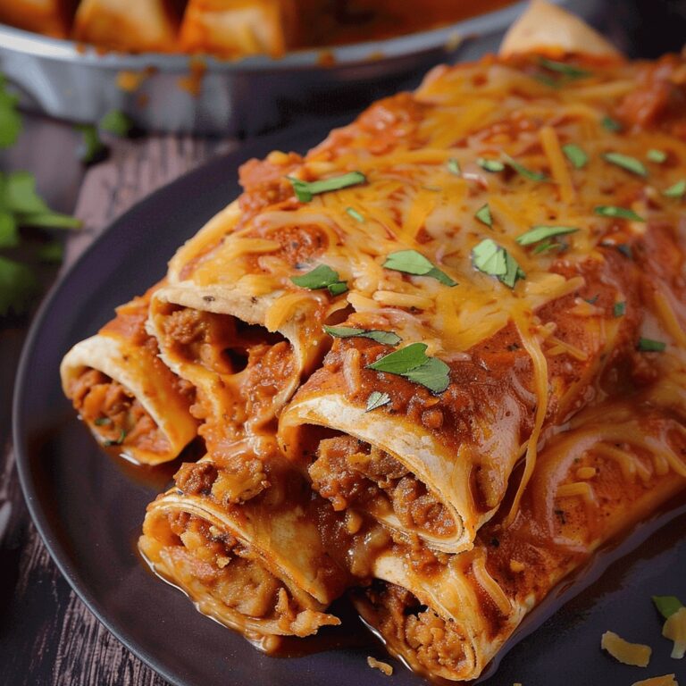 Hearty Lentil Loaded Vegan Enchiladas Recipe