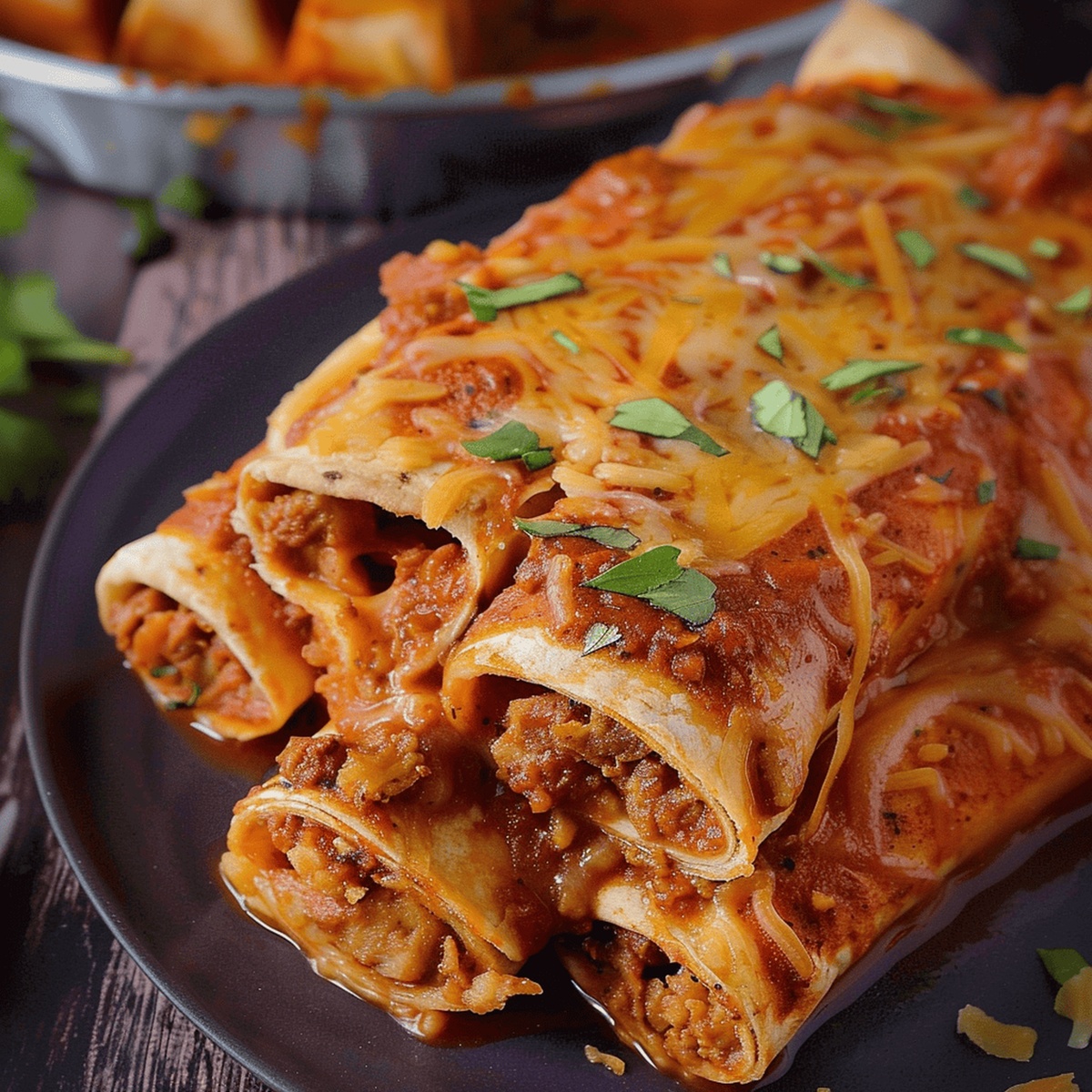 Hearty Lentil Loaded Vegan Enchiladas Recipe