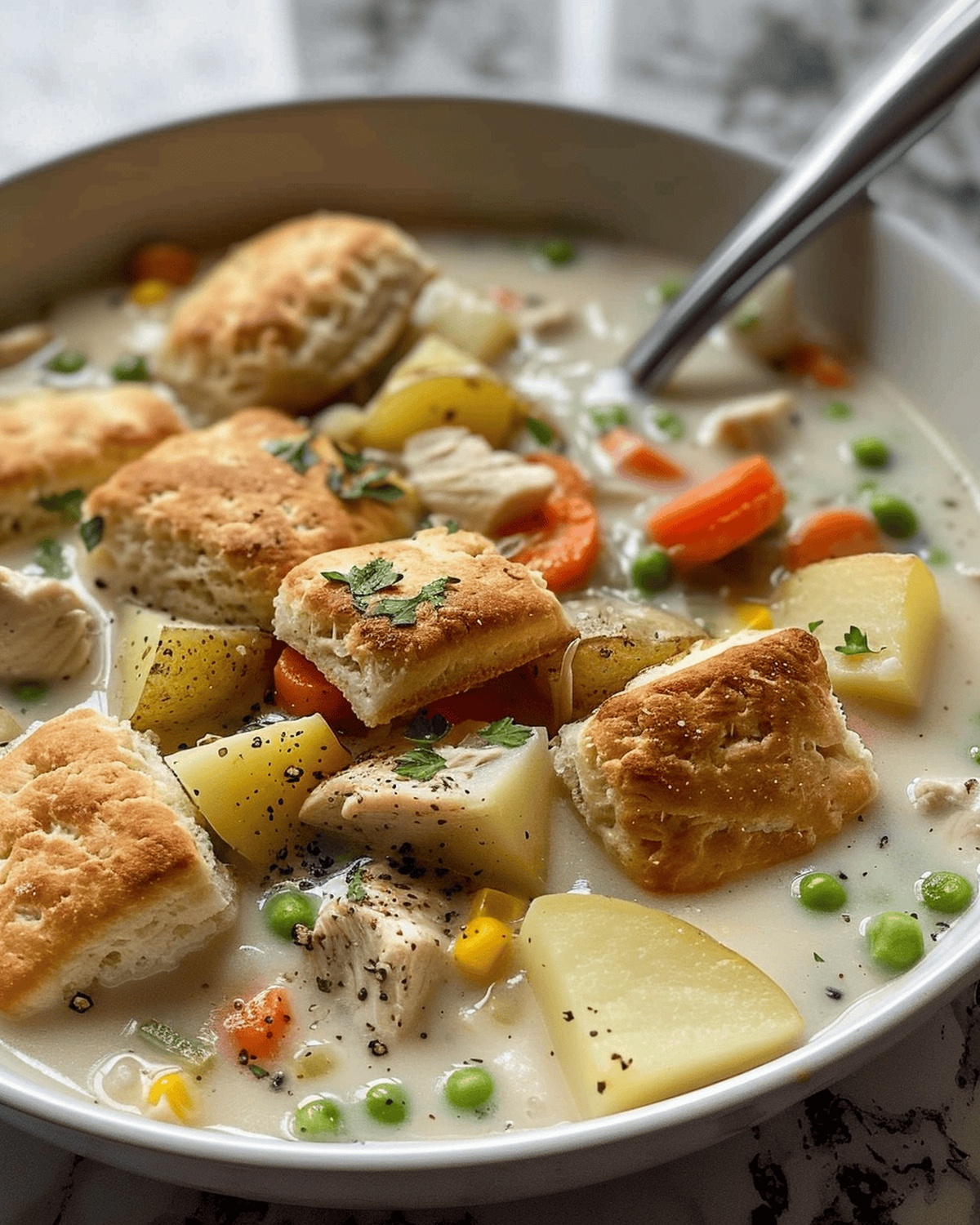 Creamy Chicken Pot Pie Casserole Recipe