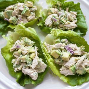 Crispy Avocado Chicken Salad Lettuce Wraps Recipe