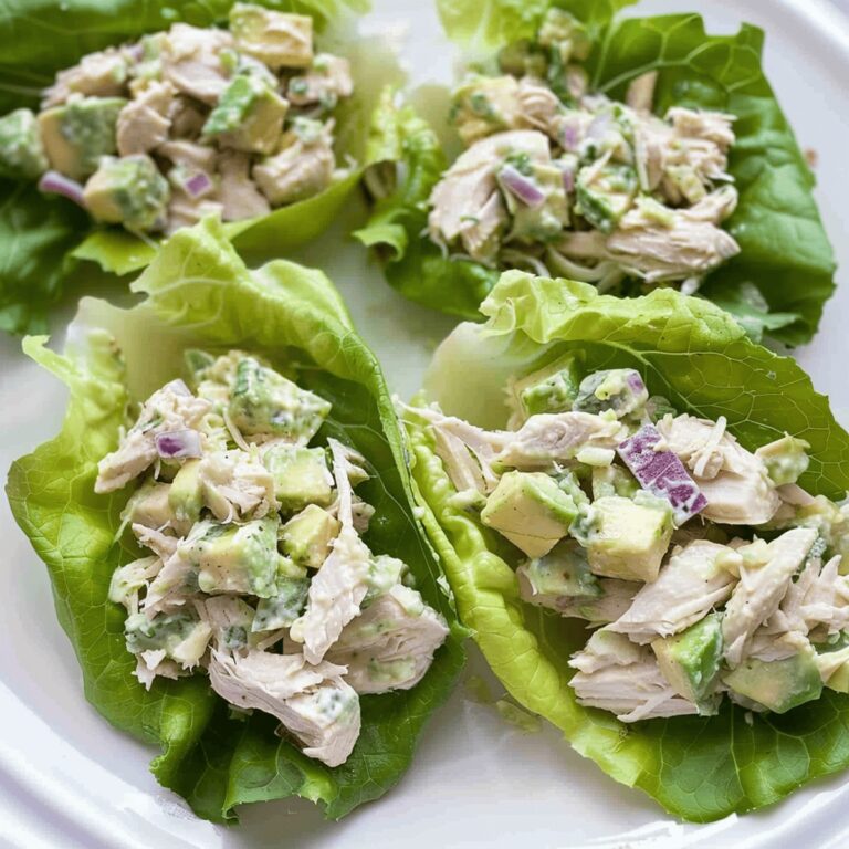 Crispy Avocado Chicken Salad Lettuce Wraps Recipe