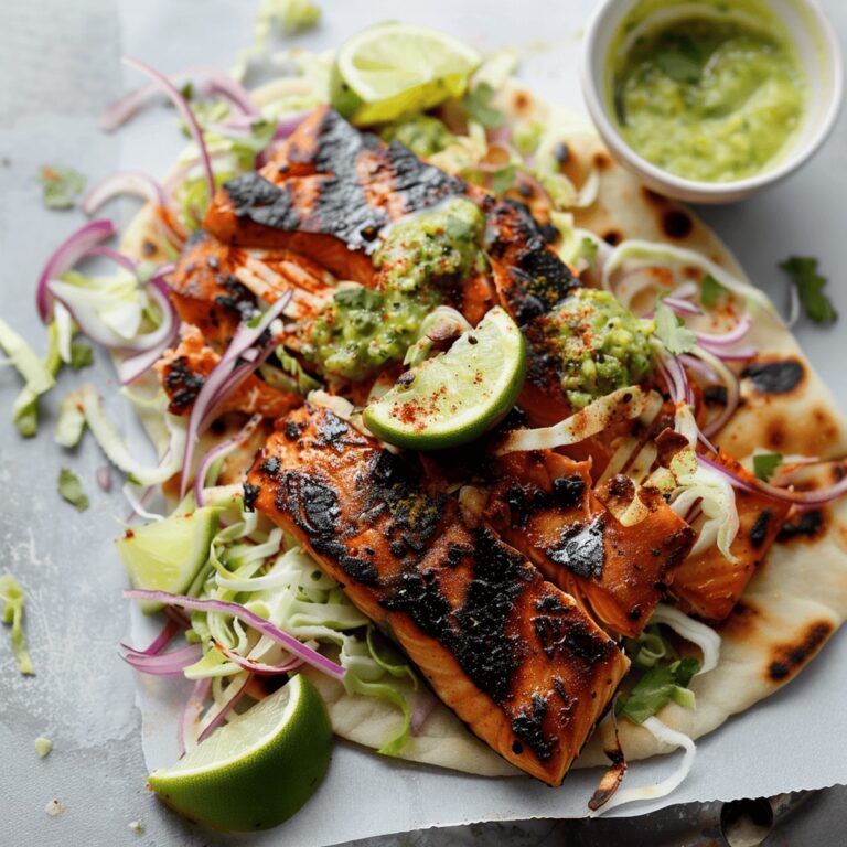 Spicy Blackened Salmon With Grilled Naan Recipe