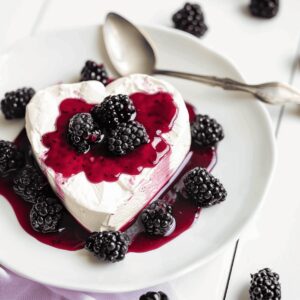 Velvety Heart Of Cream With Blackberry Glaze Recipe