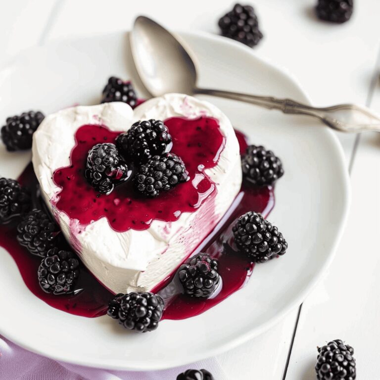Velvety Heart Of Cream With Blackberry Glaze Recipe