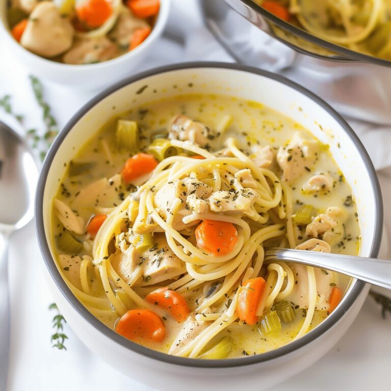 Velvety Chicken Alfredo Soup Recipe