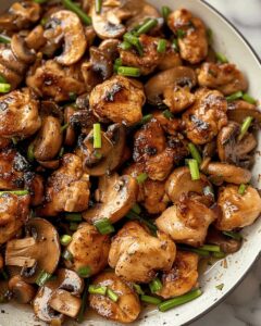 Garlic Mushroom Chicken Bites Recipe