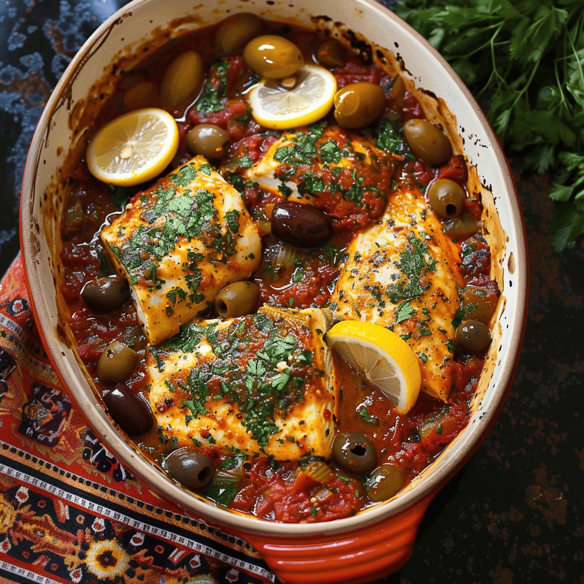 Aromatic Moroccan Fish Tagine With Ginger & Saffron Recipe