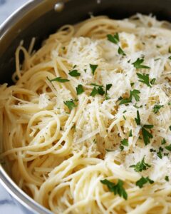 Silky Garlic Parmesan Angel Hair Pasta Recipe